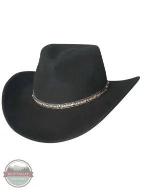 0797BL Shiprock Black Crushable Wool Felt Western Hat