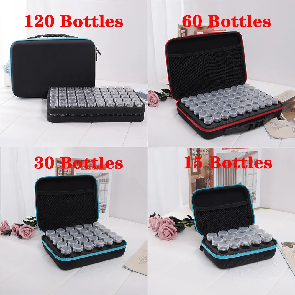 15/30/60/120 Bottles 5D Diamond Painting Accessories Tools Storage Box Carry Case Diamant Painting T