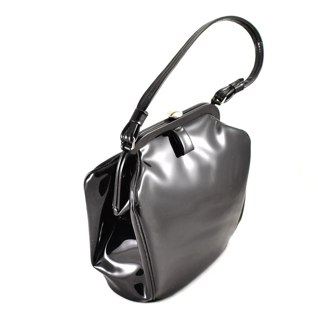 1950s Blk Small Coffin Handbag