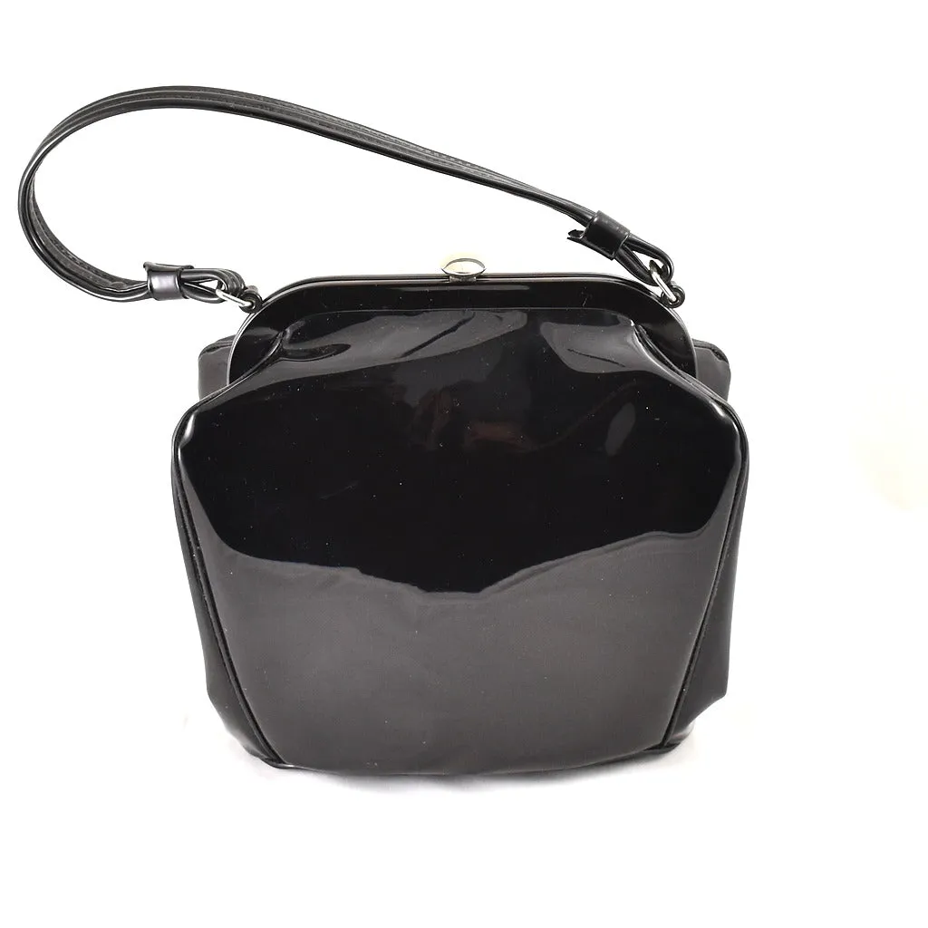 1950s Blk Small Coffin Handbag