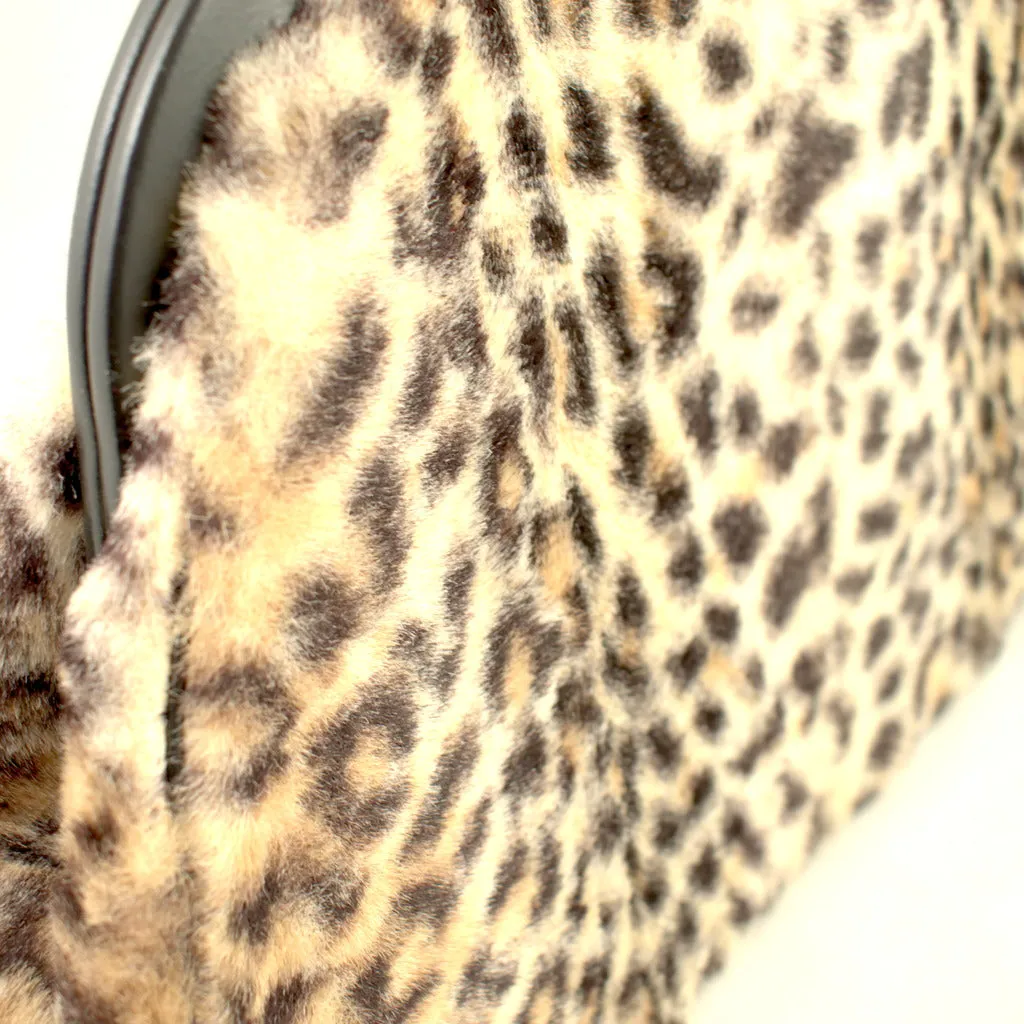 1950s Fuzzy Leopard Handbag