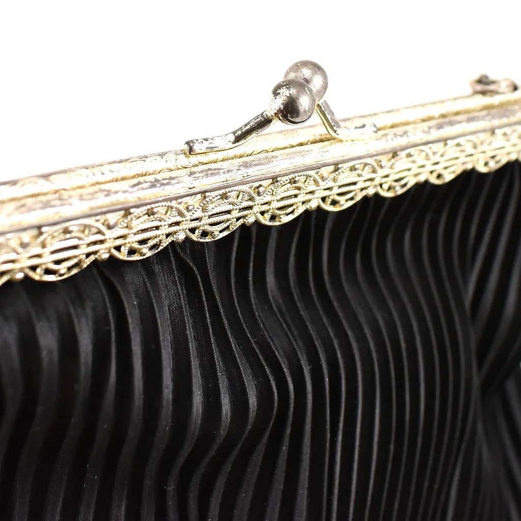 1950s Small Pleated Vintage Handbag