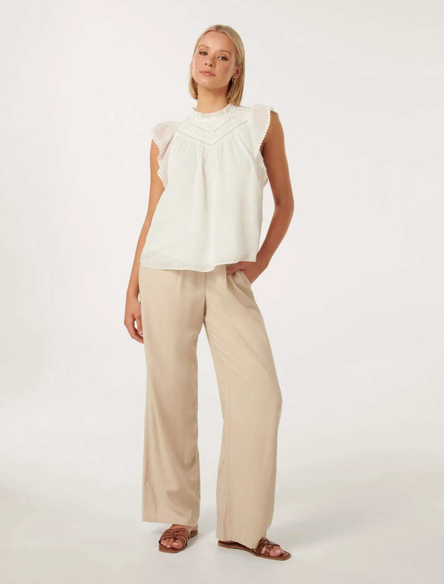 Addison Trim Spliced Rami Blouse