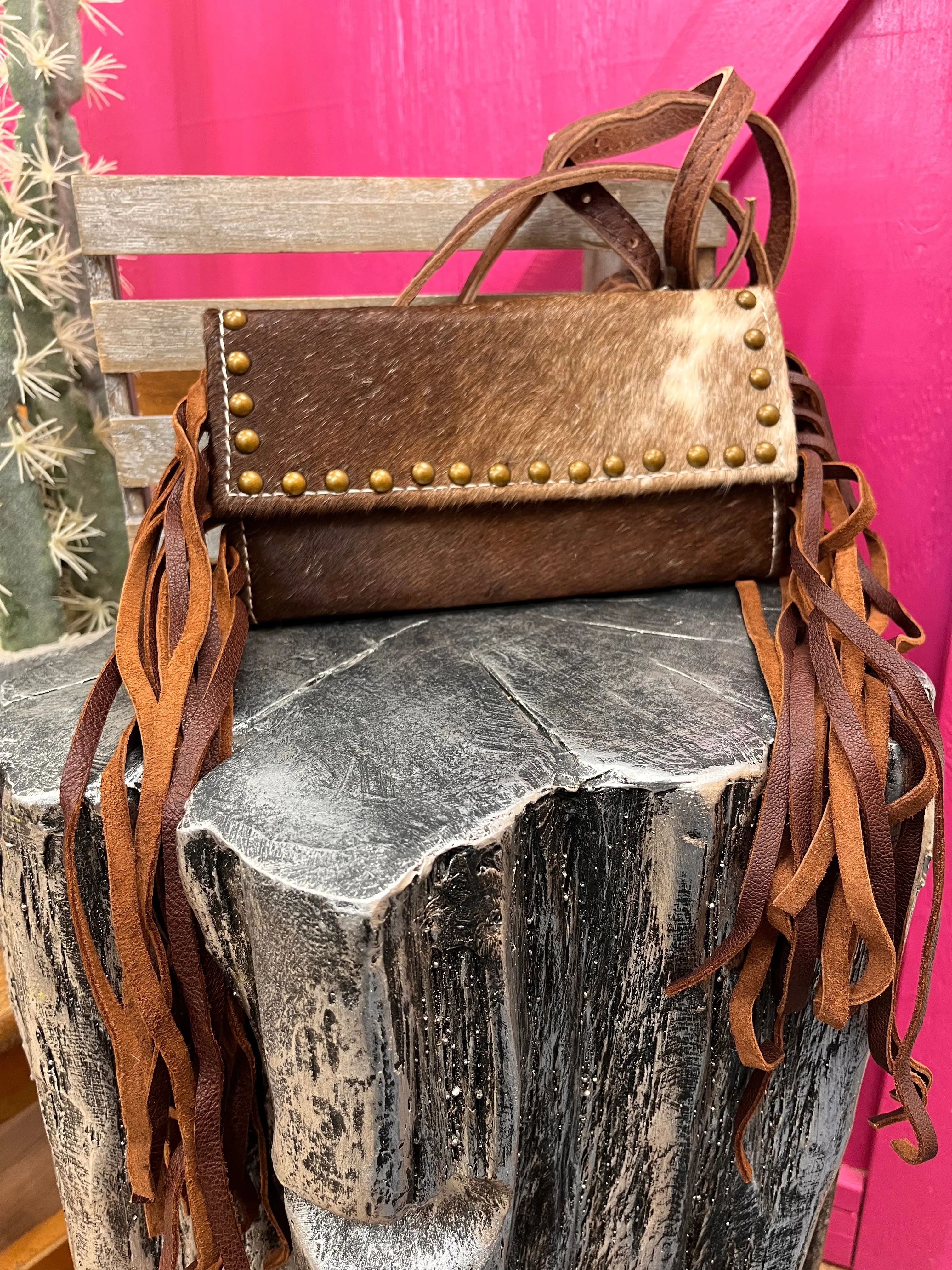 American Darling Hair On Cowhide Crossbody Wallet Purse ADBG553BRW