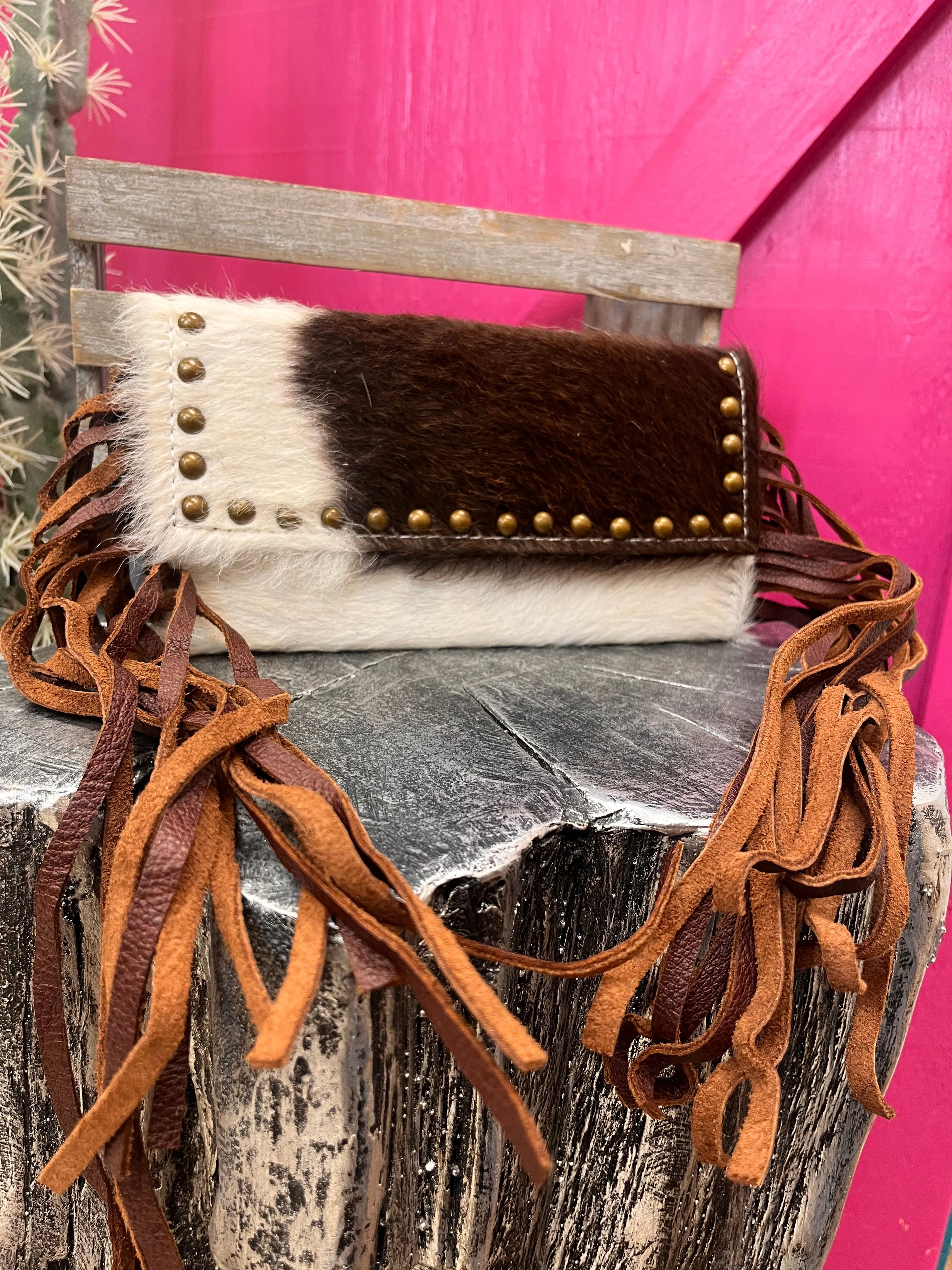 American Darling Hair On Cowhide Crossbody Wallet Purse ADBG553BRW