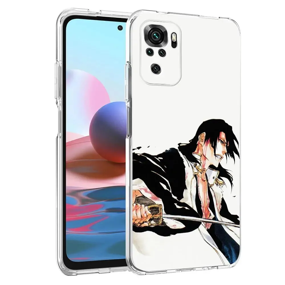 Anime Bleach Kurosaki Ichigo Clear Phone Case for Xiaomi Redmi Note 12 5G 9S 9 8 10 11 Pro  9T 8T 10C 9C 9A 7 Pro TPU Back Cover (2)