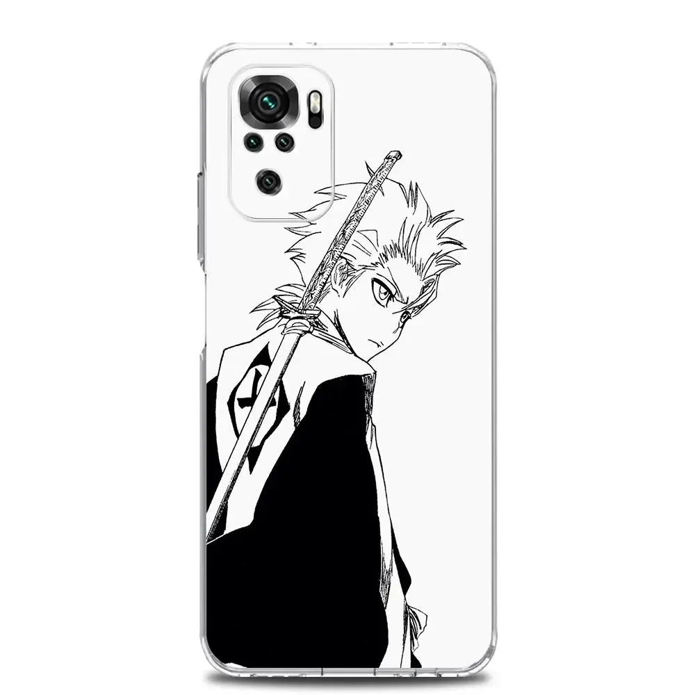 Anime Bleach Kurosaki Ichigo Clear Phone Case for Xiaomi Redmi Note 12 5G 9S 9 8 10 11 Pro  9T 8T 10C 9C 9A 7 Pro TPU Back Cover (2)