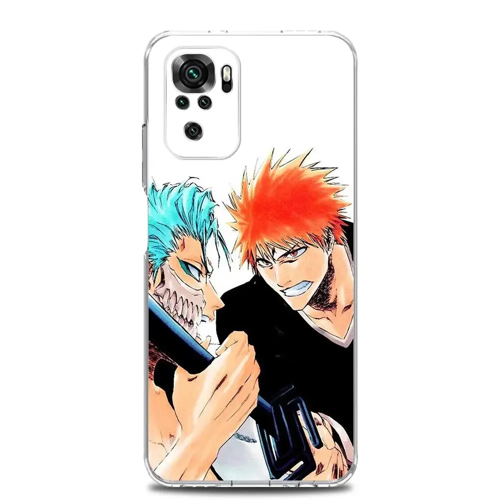 Anime Bleach Kurosaki Ichigo Clear Phone Case for Xiaomi Redmi Note 12 5G 9S 9 8 10 11 Pro  9T 8T 10C 9C 9A 7 Pro TPU Back Cover (2)