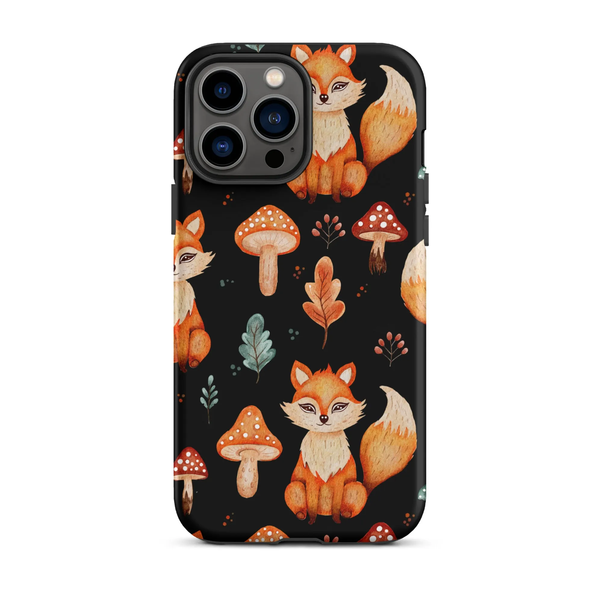 Autumn Fox & Mushroom Premium iphone Case