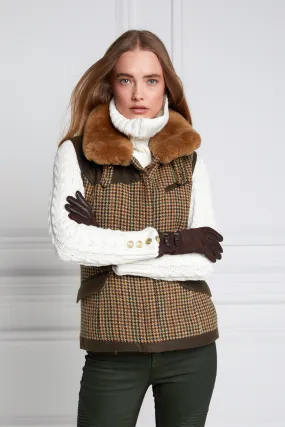 Hailes Green Tweed Aviator Gilet - Stylish and Functional Outerwear