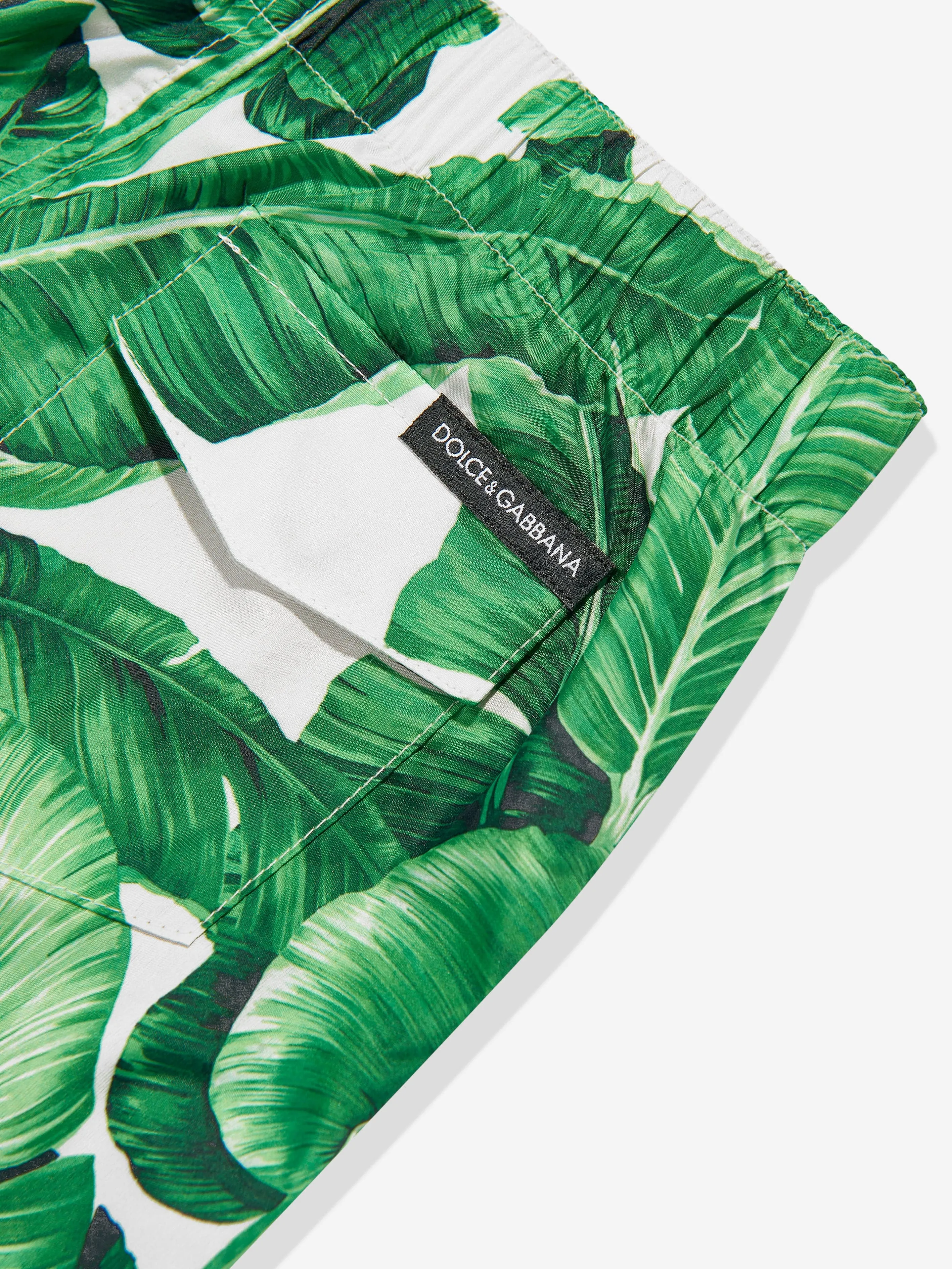 Baby Boys Banana Leaf Swim Shorts in Green