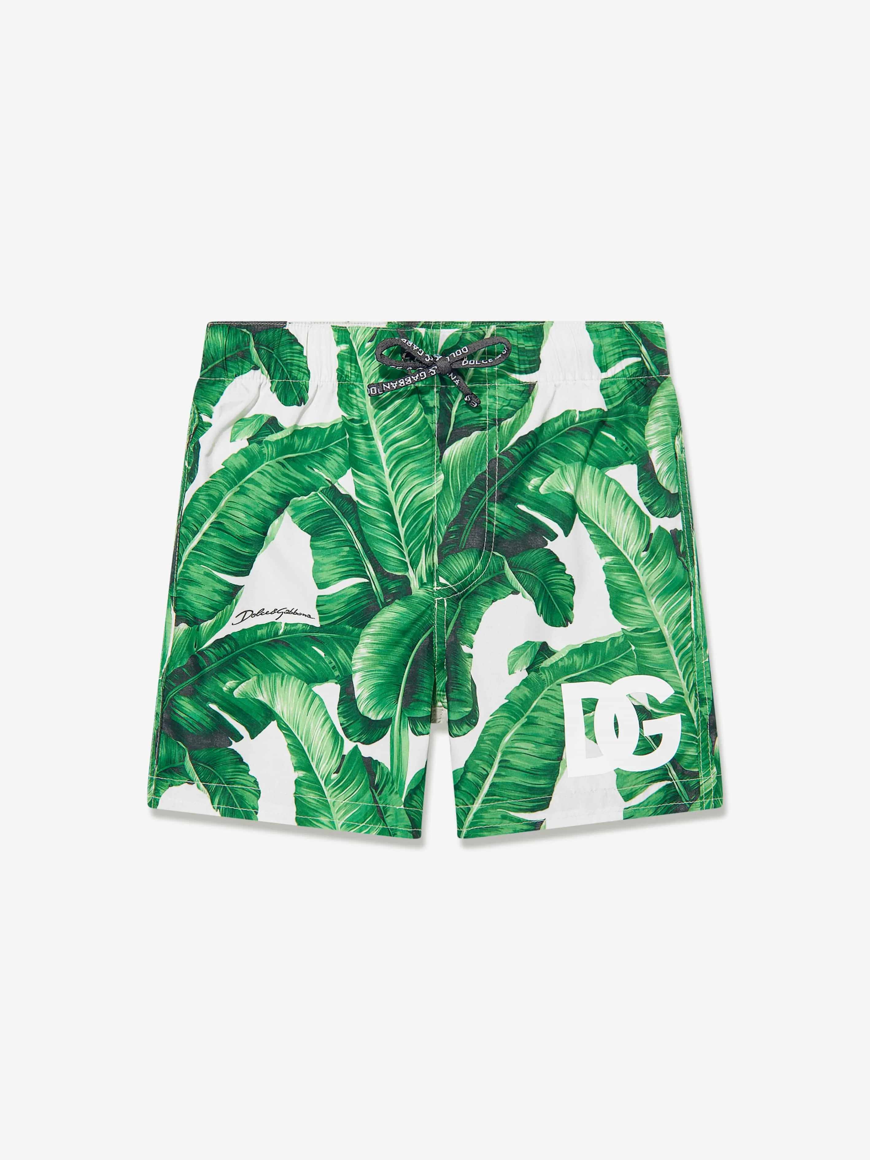 Baby Boys Banana Leaf Swim Shorts in Green