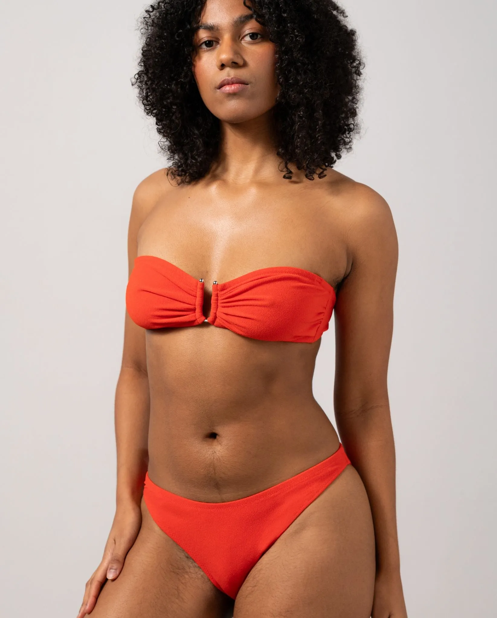 Bandeau Bikini Top Papaya