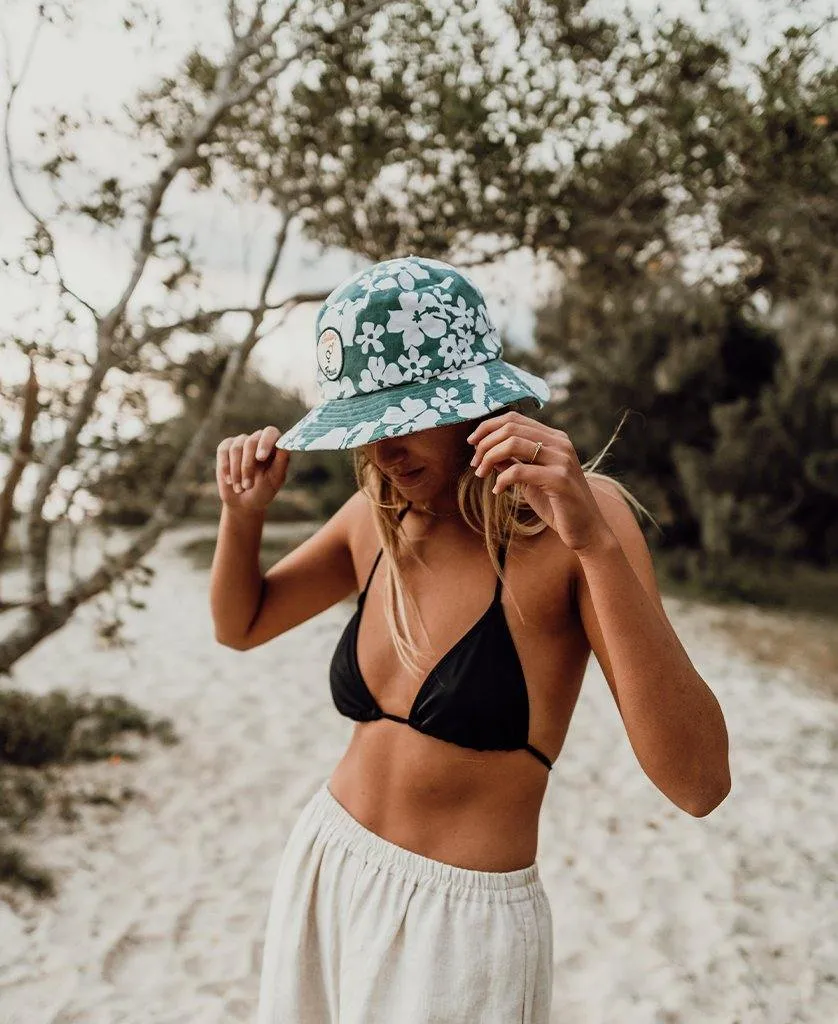 Barkly Floral Bucket Hat | Surf Green