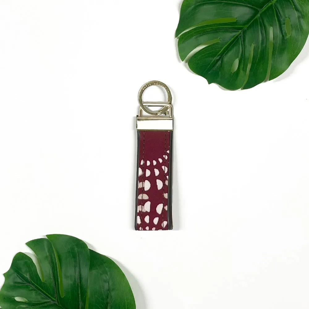 Batik Key Fob - Crimson Lunar