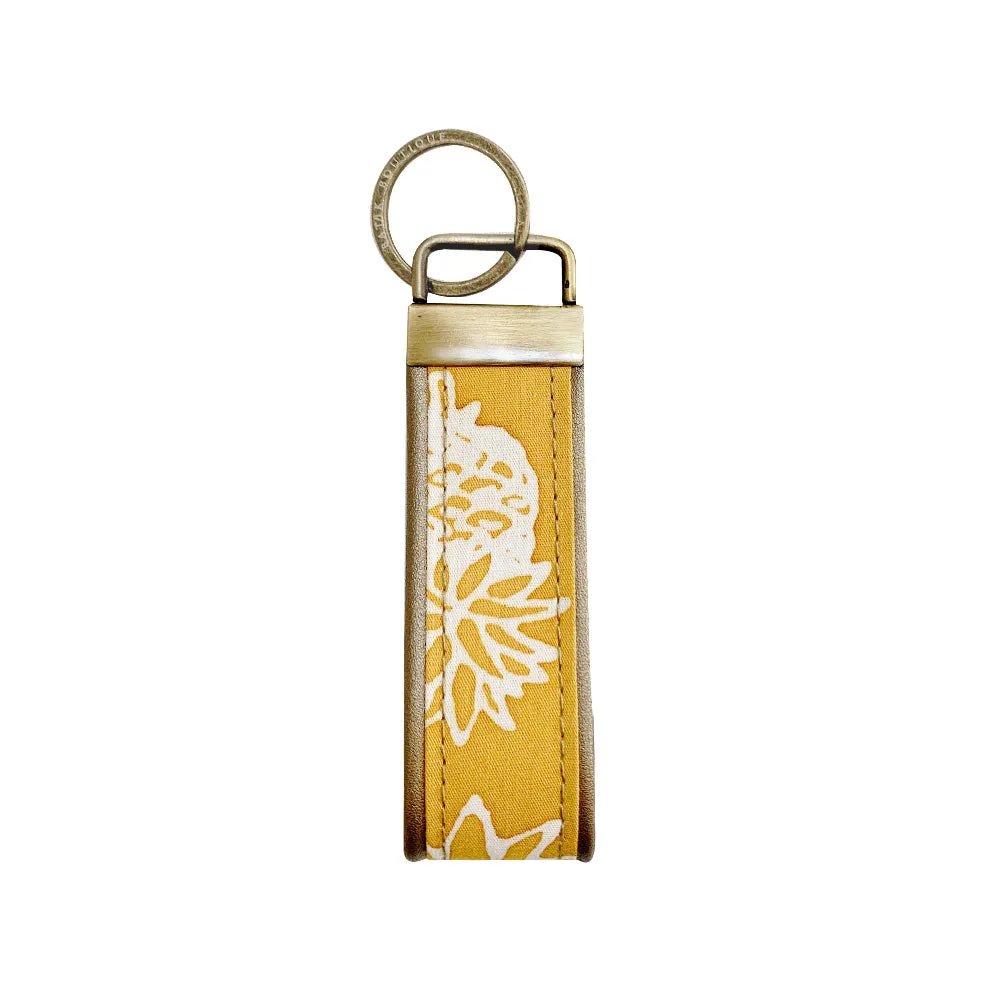 Batik Key Fob - Golden Pineapple