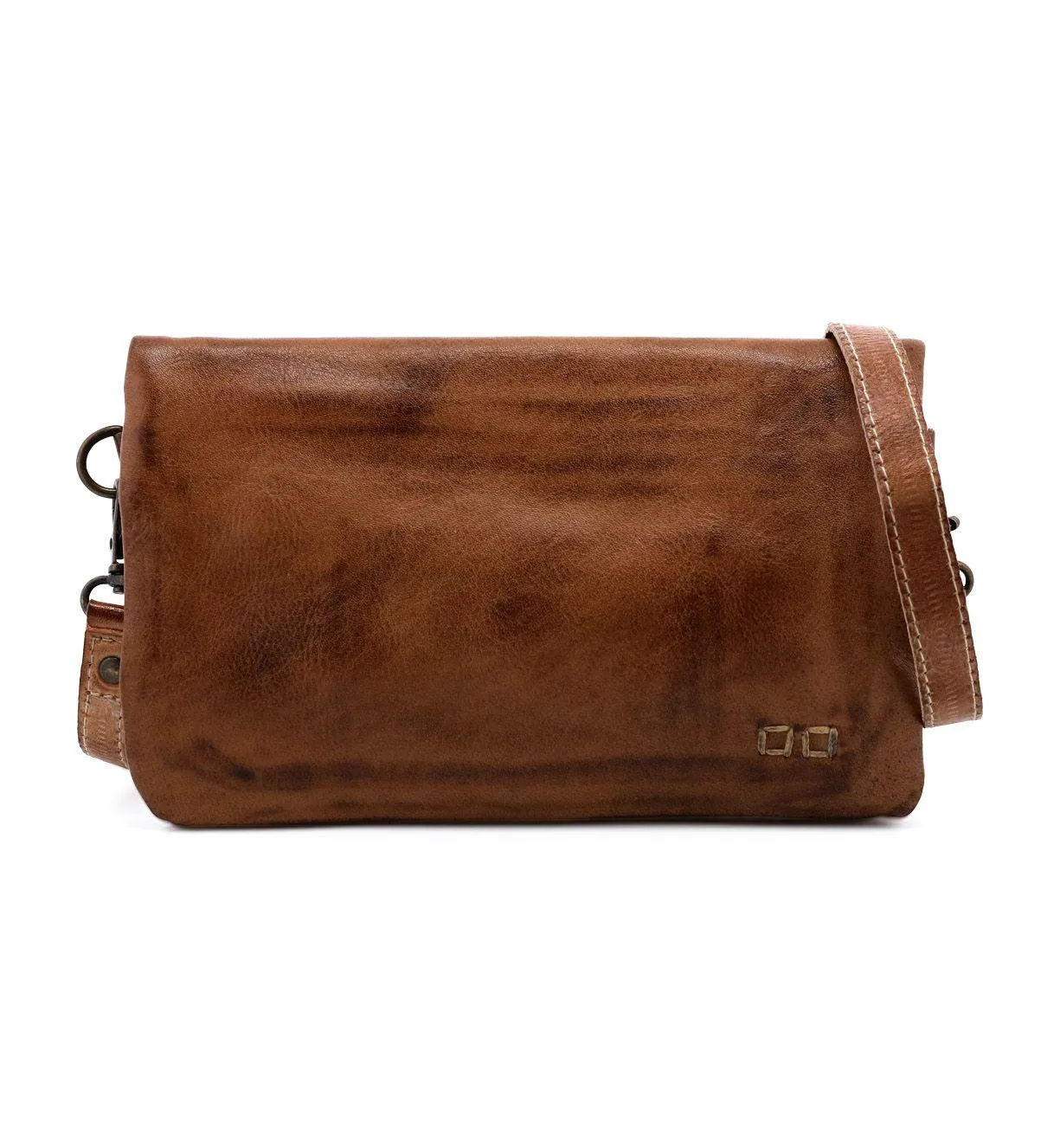 Versatile Bed Stu Cadence Tan Rustic, Leather Crossbody Clutch Wallet - Model: A621040 TNRS