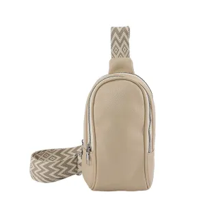 Beige Guitar Strap Crossbody