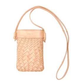 Bell & Fox Kasi Mini Hand Woven Crossbody Bag in Caramel Leather