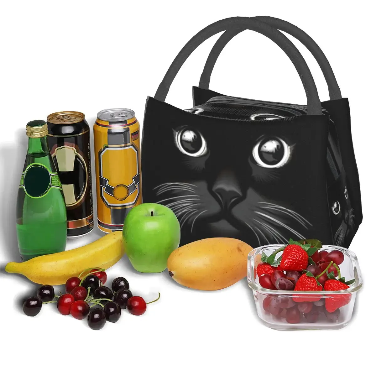 Black Cat Thermal Tote Handbag Cooler Bag