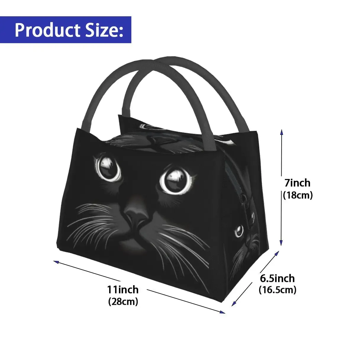 Black Cat Thermal Tote Handbag Cooler Bag