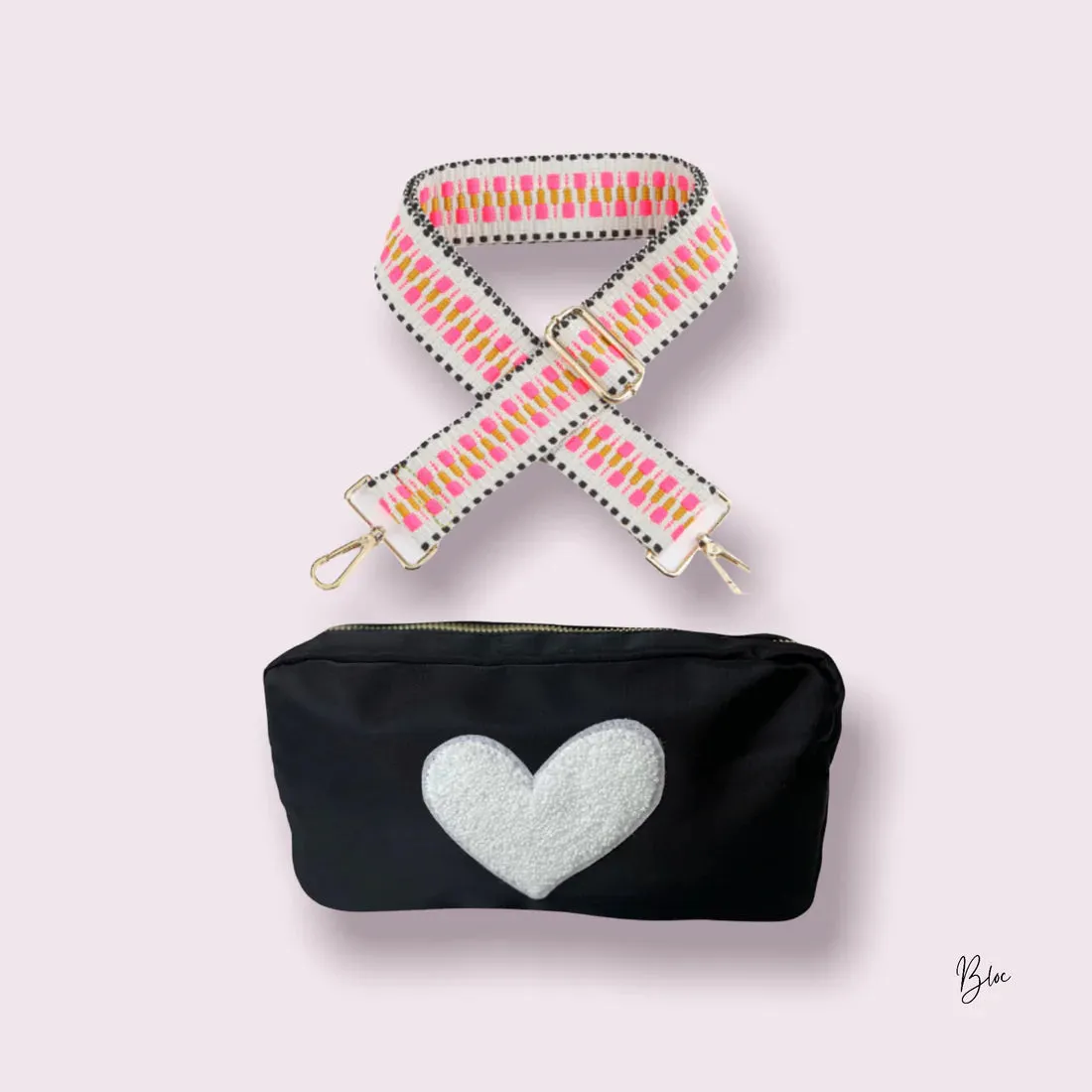 Black Heart Crossbody | Cheerful Strap