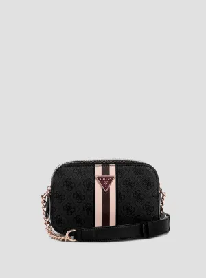 Black Logo Noelle Camera Crossbody Bag