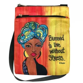 Blessed To Live Without Stress Travel Purse