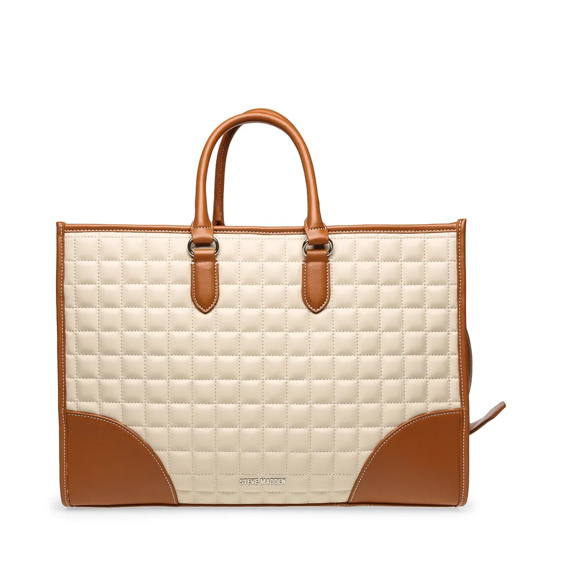 Stylish Bmisa Crossbody Bag in Camel and Bone Leather