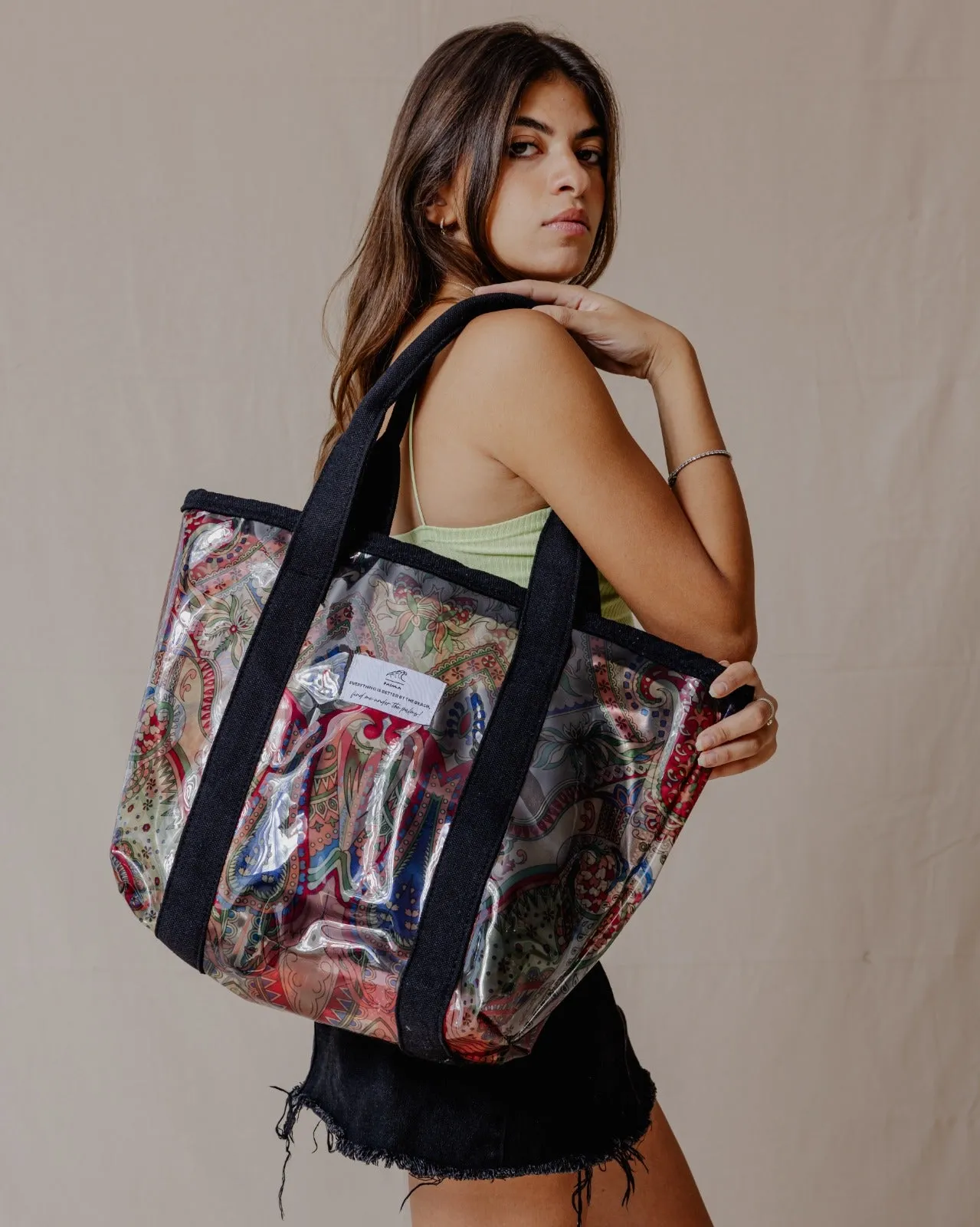 Bohemian Paisley Plastic Tote