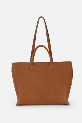 BOLZANO FRENCH BARENIA LEATHER TOTE IN NATURAL/CUOIO