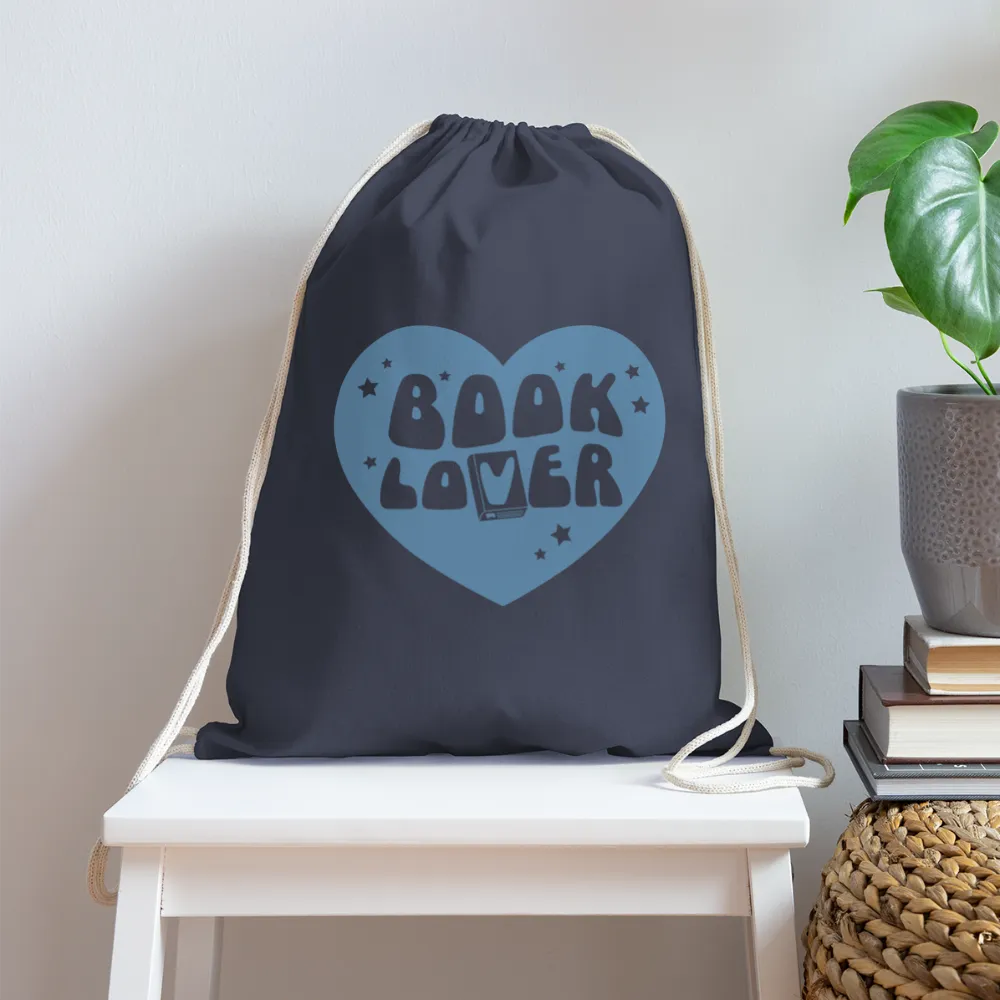 Book Lover: Cotton Drawstring Bag for Literature Enthusiasts