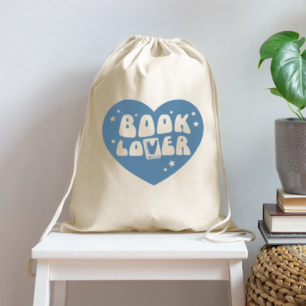 Book Lover: Cotton Drawstring Bag for Literature Enthusiasts