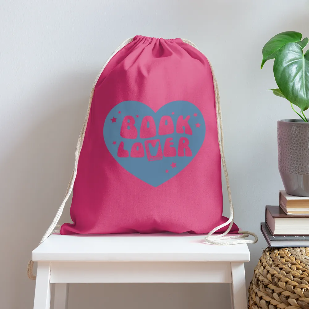 Book Lover: Cotton Drawstring Bag for Literature Enthusiasts