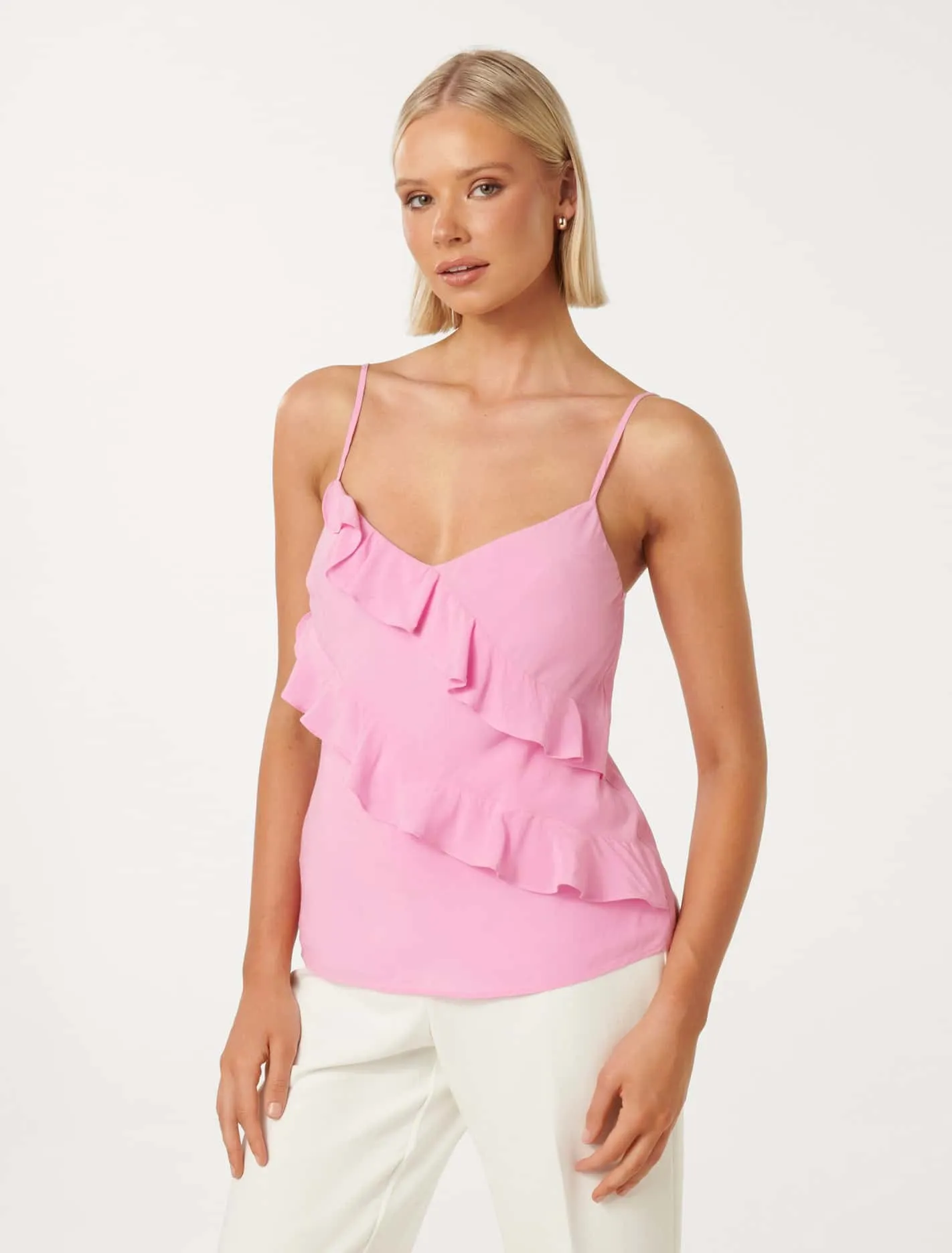 Bradshaw Bias Ruffle Cami Top