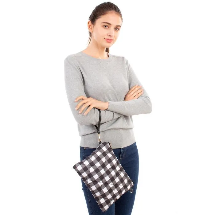 Stylish Buffalo Plaid Mini Crossbody Bag & Versatile Wristlet - Perfect for Everyday Use!