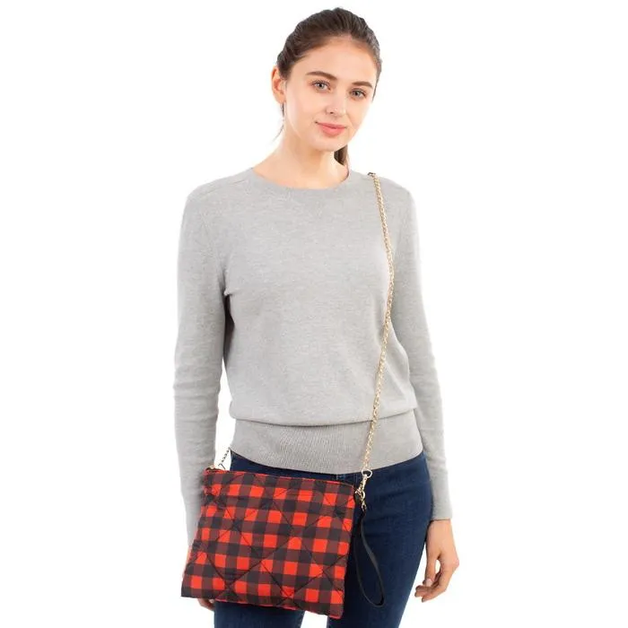 Stylish Buffalo Plaid Mini Crossbody Bag & Versatile Wristlet - Perfect for Everyday Use!