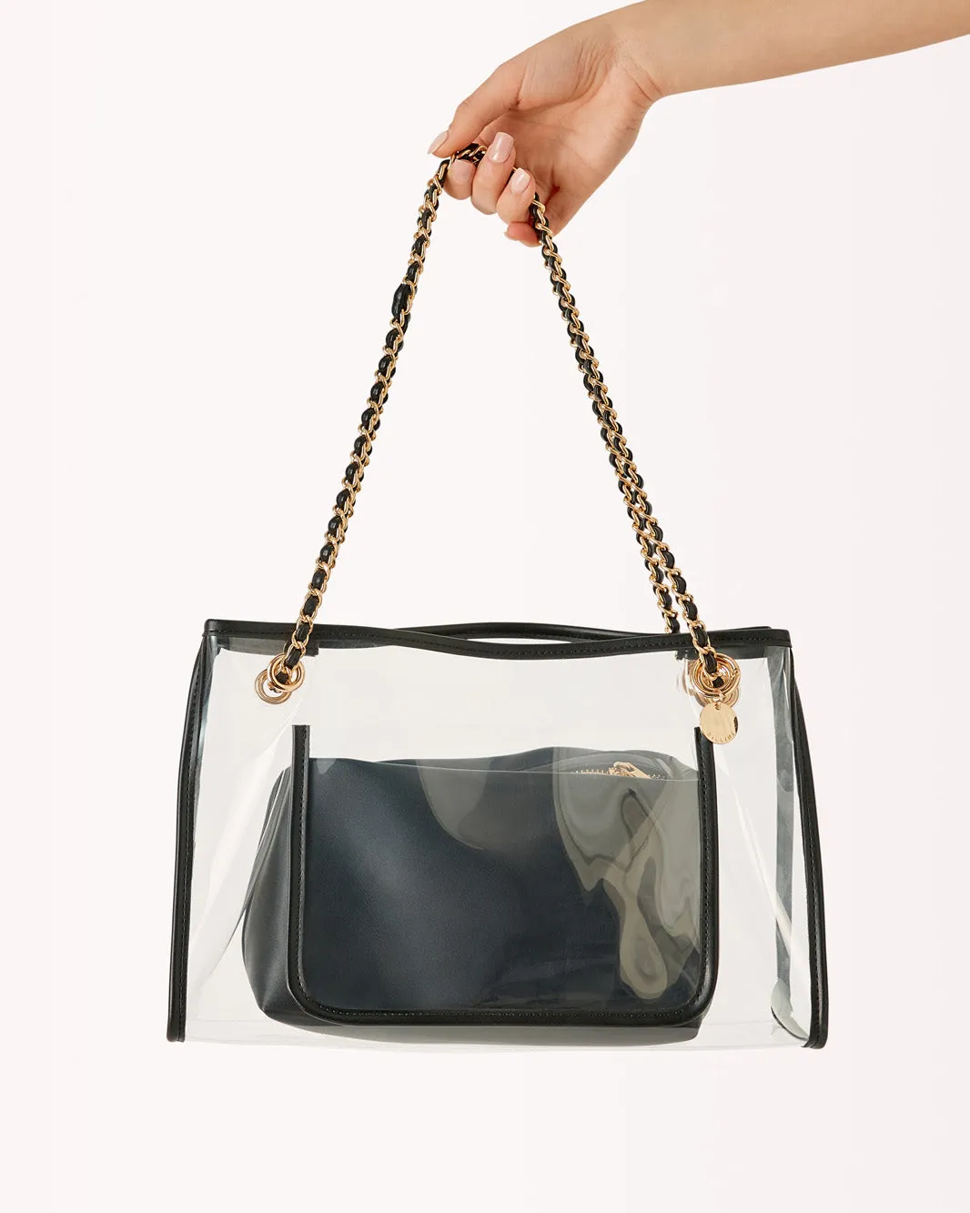 CALI TOTE BAG - BLACK-CLEAR