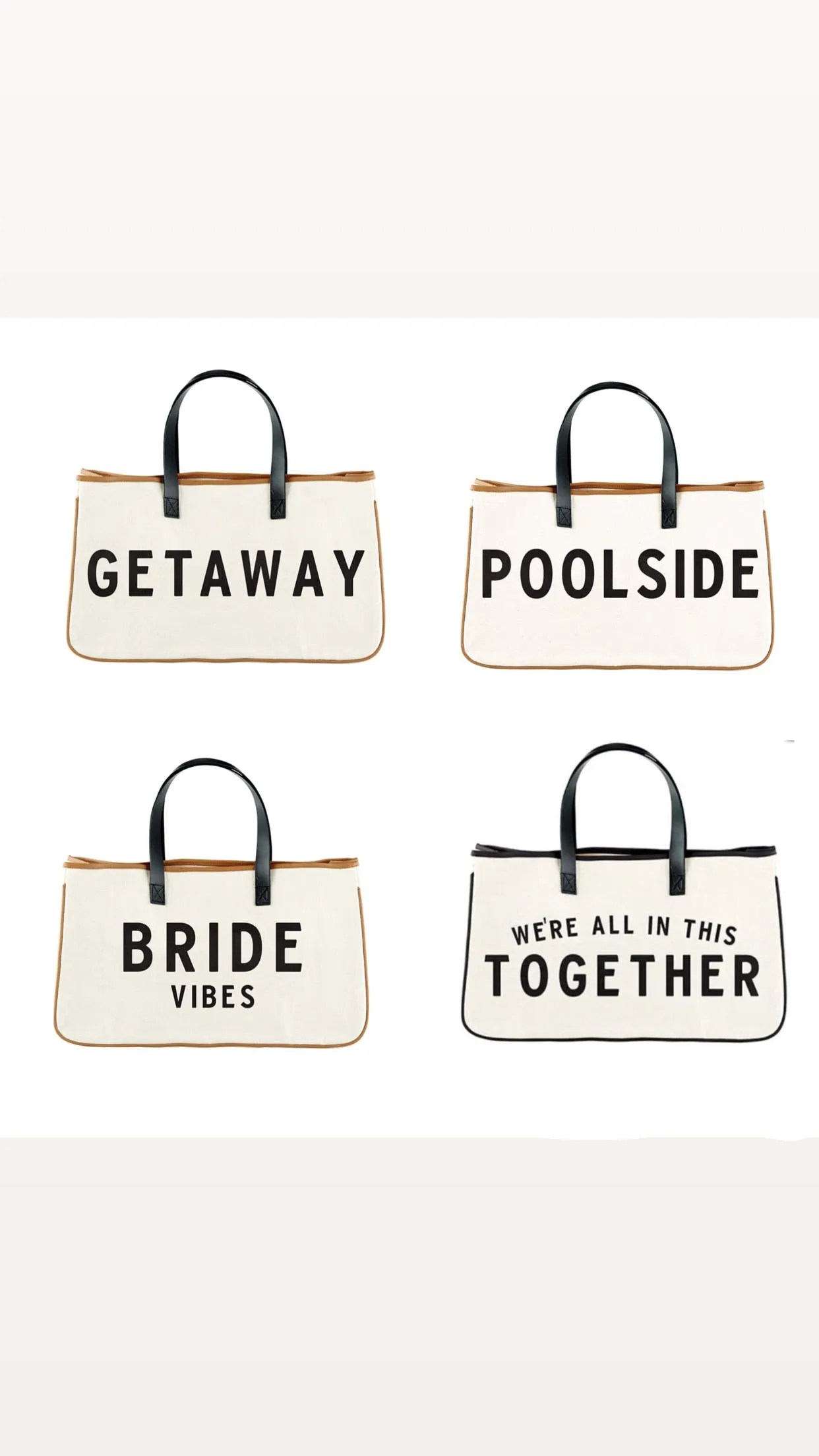 Canvas Tote with Words