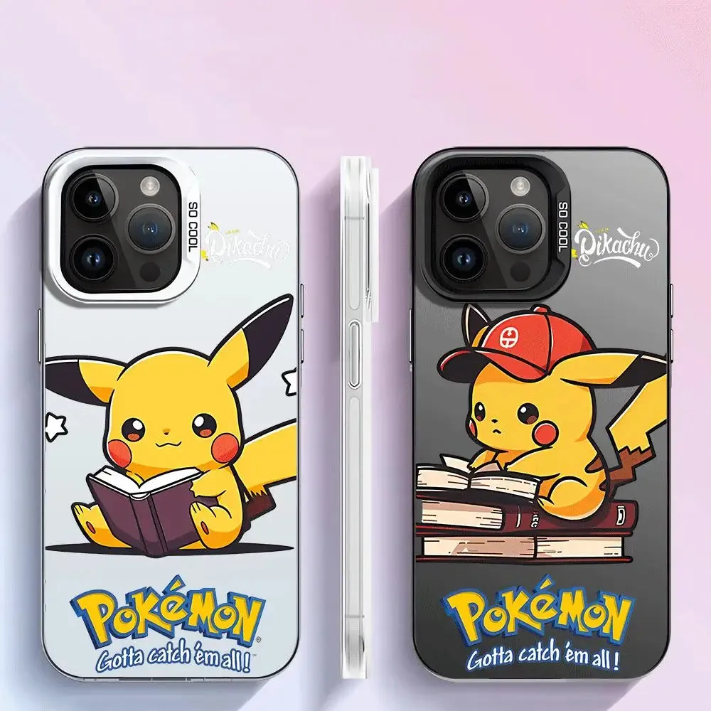 Case for iPhone XR 13 X 14 Plus 15 Pro Max XS Max 11 12 Pro 11 Pro 14 Pro 13 Soft Cover Luxury Cell Anime Pokemon Pikachu