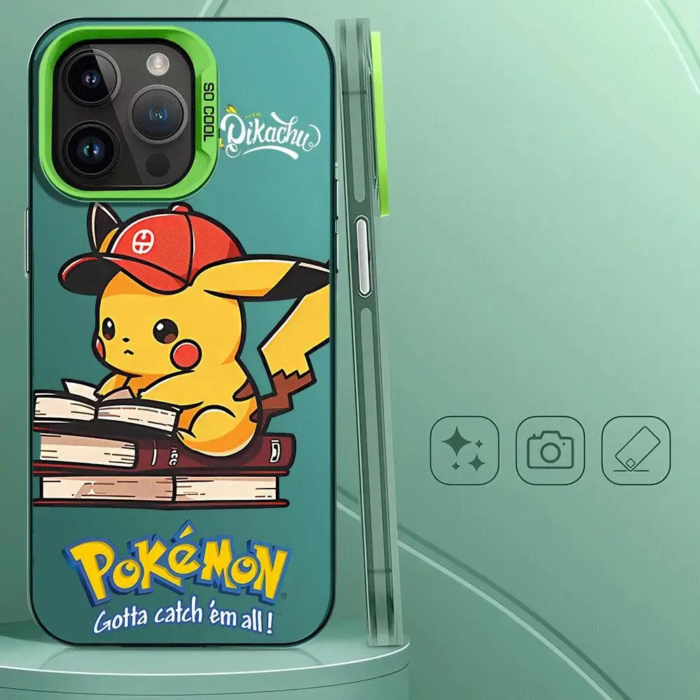 Case for iPhone XR 13 X 14 Plus 15 Pro Max XS Max 11 12 Pro 11 Pro 14 Pro 13 Soft Cover Luxury Cell Anime Pokemon Pikachu