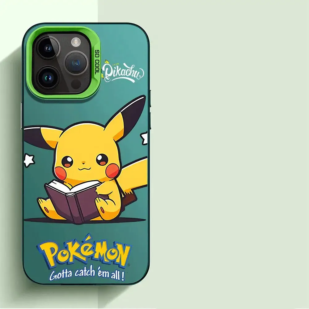 Case for iPhone XR 13 X 14 Plus 15 Pro Max XS Max 11 12 Pro 11 Pro 14 Pro 13 Soft Cover Luxury Cell Anime Pokemon Pikachu