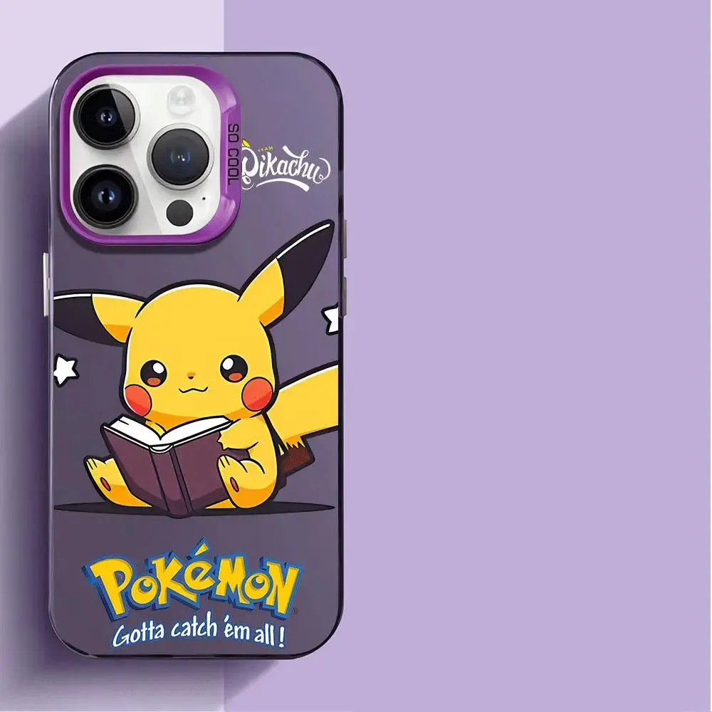 Case for iPhone XR 13 X 14 Plus 15 Pro Max XS Max 11 12 Pro 11 Pro 14 Pro 13 Soft Cover Luxury Cell Anime Pokemon Pikachu