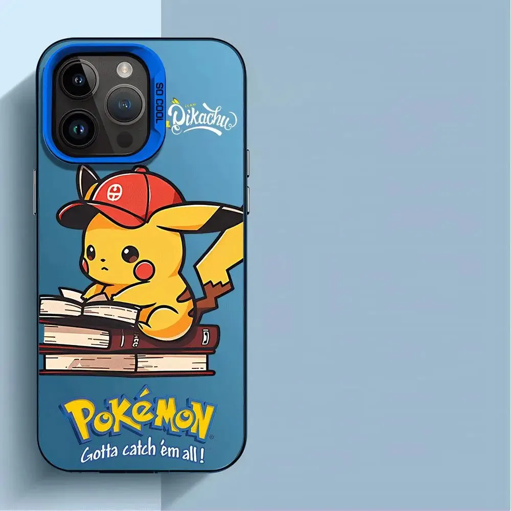 Case for iPhone XR 13 X 14 Plus 15 Pro Max XS Max 11 12 Pro 11 Pro 14 Pro 13 Soft Cover Luxury Cell Anime Pokemon Pikachu