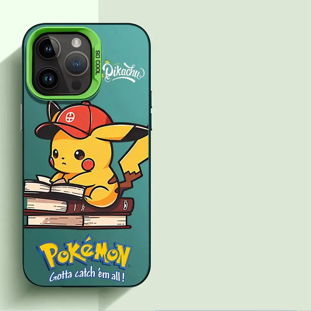 Case for iPhone XR 13 X 14 Plus 15 Pro Max XS Max 11 12 Pro 11 Pro 14 Pro 13 Soft Cover Luxury Cell Anime Pokemon Pikachu