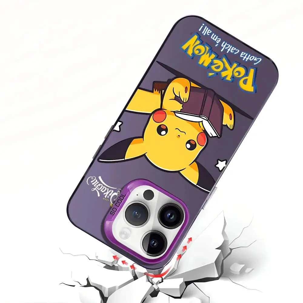 Case for iPhone XR 13 X 14 Plus 15 Pro Max XS Max 11 12 Pro 11 Pro 14 Pro 13 Soft Cover Luxury Cell Anime Pokemon Pikachu