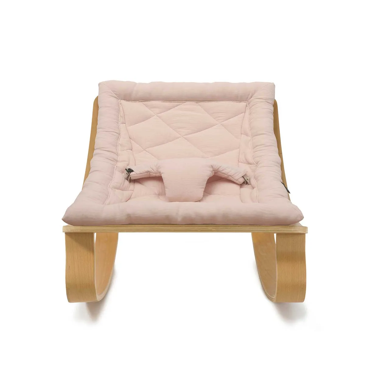 Charlie Crane Levo Baby Rocker in Beech with Nude Cushion