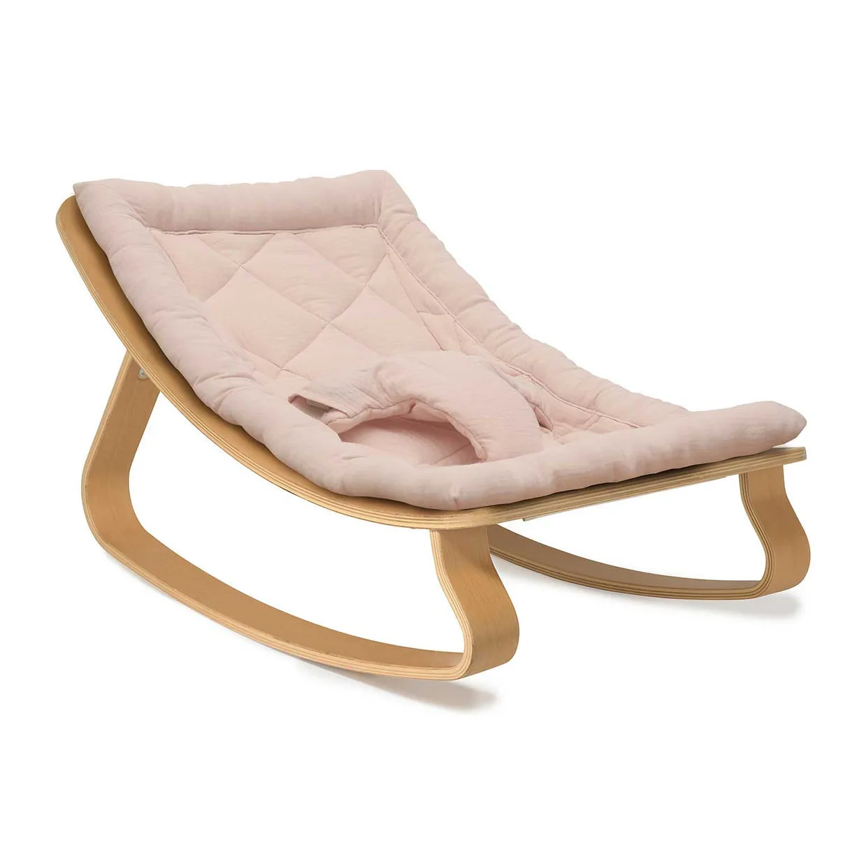 Charlie Crane Levo Baby Rocker in Beech with Nude Cushion