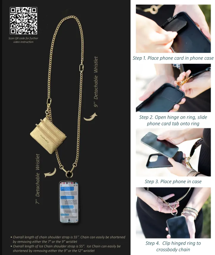 Clip & Go Chain with Zip Pouch