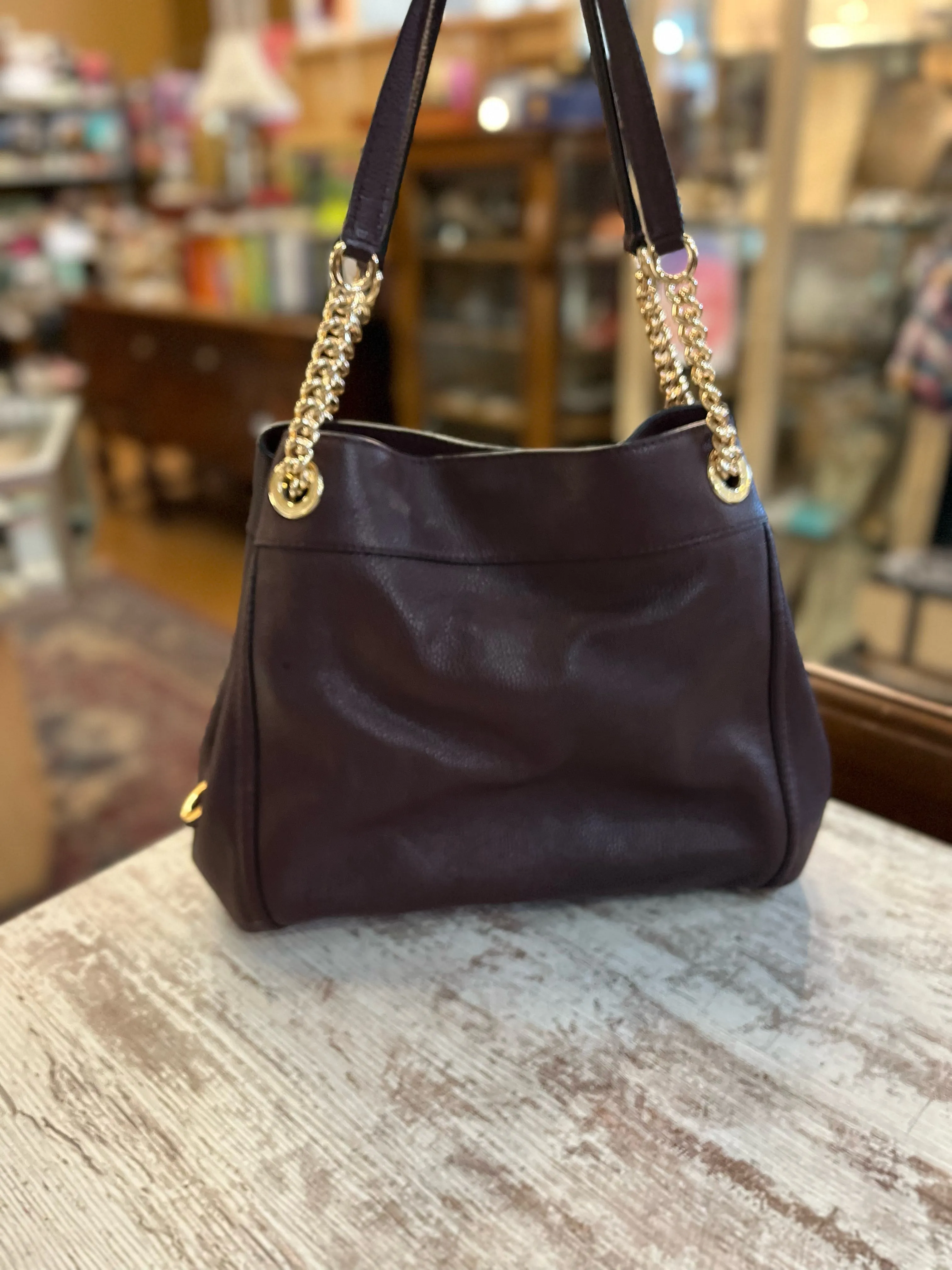 Coach Dark Burgundy “Edie” Handbag